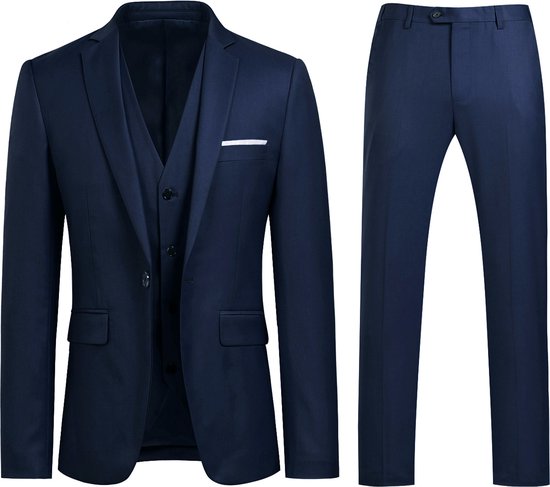 Stijlvol Navy Blue Herenkostuum – 3-delig
